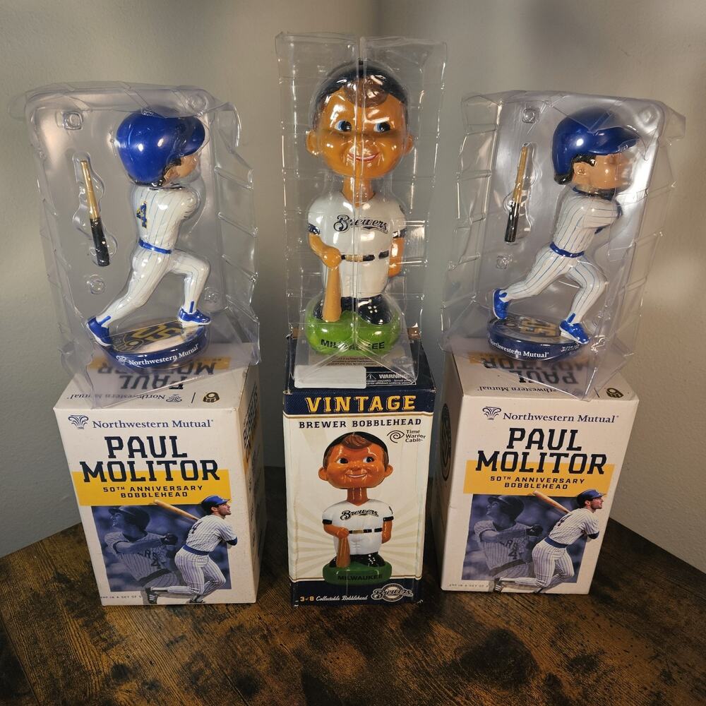 Paul Molitor Forever Collectibles Bobblehead #23 Of 5000 Made Milwaukee Brewers
